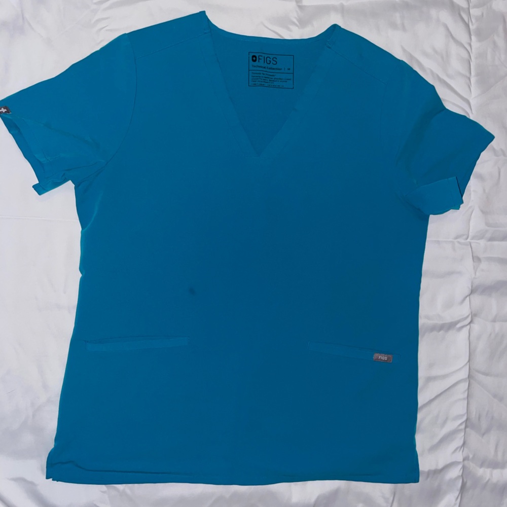 Figs scrub set. Teal color